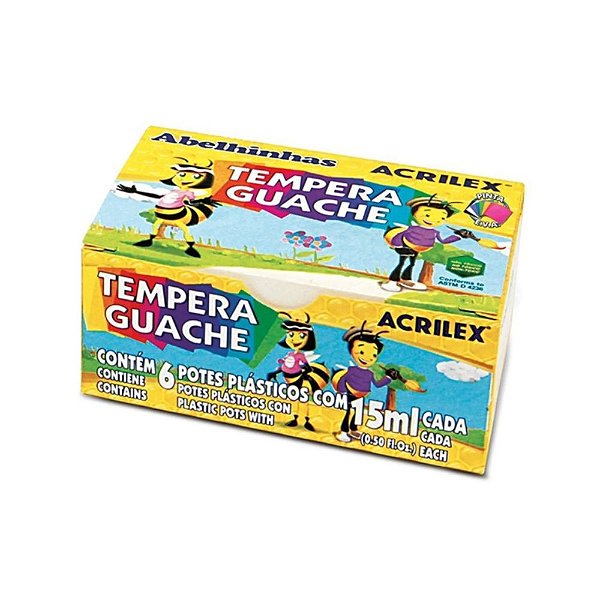 Tinta guache c/6 cores