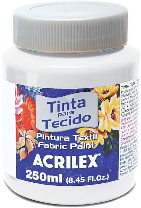 Tinta de tecido fosca / branco