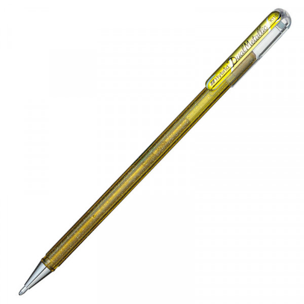 Caneta Gel 1.0mm Dourada HYBRID ROLLER