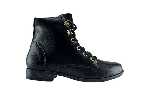 Bota Coturno Moleca 5335.107 Napa Preto