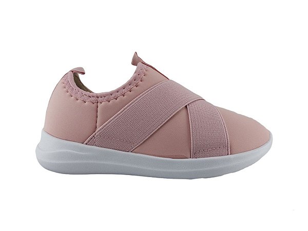 Tenis Molekinha 2503.322 Lycra Viena Prote Elastico Rosa