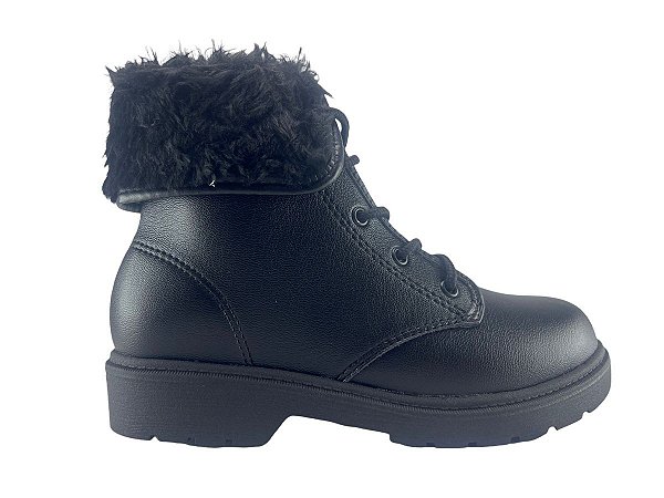 Bota Molekinha 2164.117 Napa Turim Pelo Preto