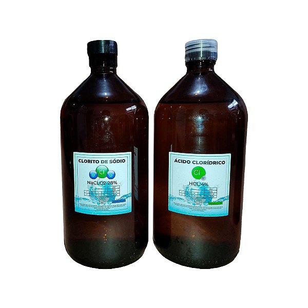 KIT BÁSICO SANEANTE DE ÁGUA 1000ML + 1000ML (VOL. 2000ML) - EMBALAGEM PLÁSTICA