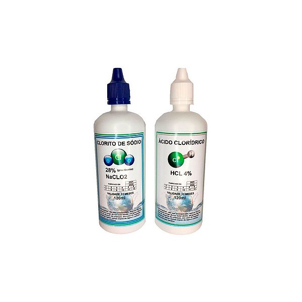 Kit básico saneante de água - 120 mL - Embalagem plástico - (120+120ml)