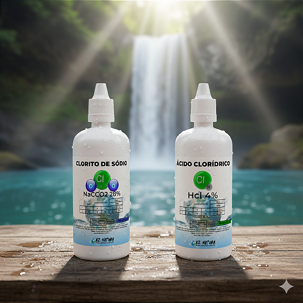 Kit básico saneante de água - 120 mL - Embalagem plástico - (120+120ml)