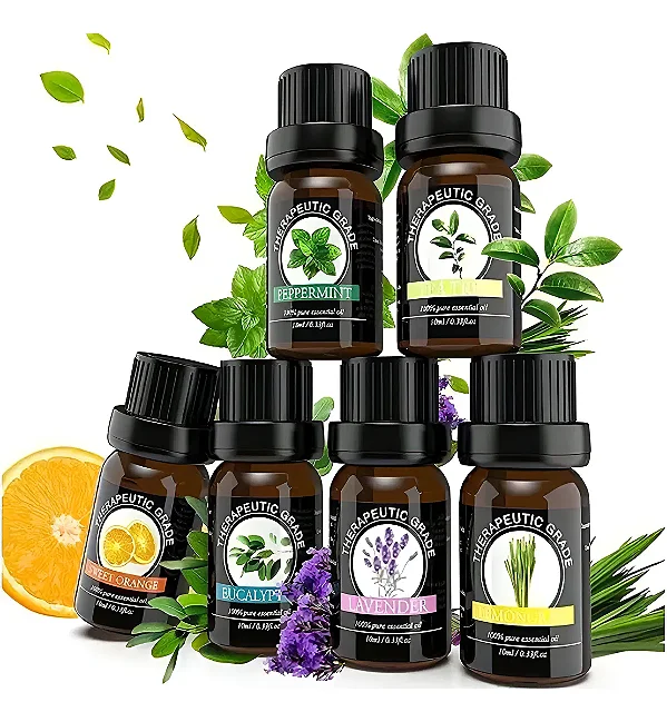 Kit 6 Óleos Essenciais 100% Puros Óleo Essencial Natural