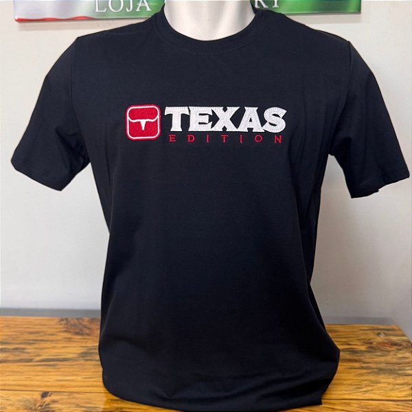 Camiseta Texas Edition Bordada Preta