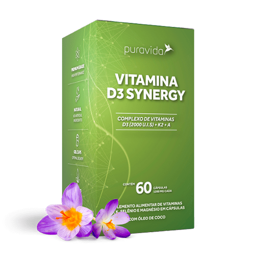 Vitamina D3 Synergy c/60 caps - Puravida