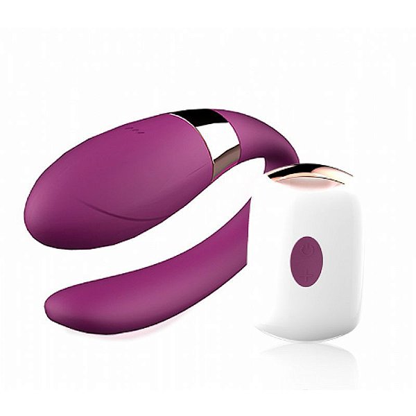 VIBRADOR DUPLO CASAL - CONTR.REMOT/RECARR