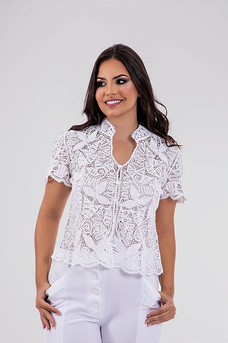 Blusa Renascença Colar