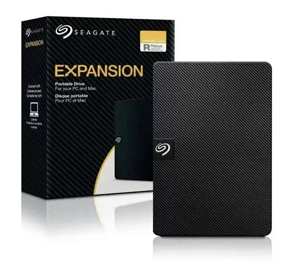 HD EXTERNO SEAGATE EXPANSION, 2TB, USB, PRETO - STKM2000400