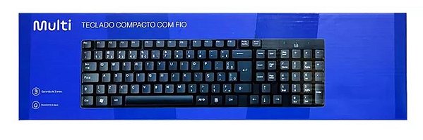 TECLADO COM FIO TF100 USB COMPACTO 120CM MULTI
