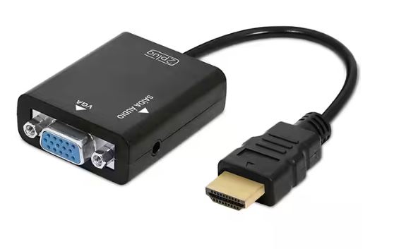 ADAPTADOR HDMI PARA VGA COM SAÍDA DE ÁUDIO