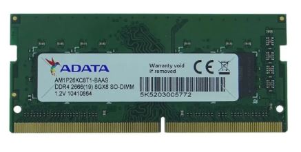 MEMÓRIA, ADATA, 8GB, 2666MHZ, DDR4, PARA NOTEBOOK