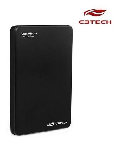 CASE C3 TECH P/HD EXT 2,5 USB 3.0 PRETO