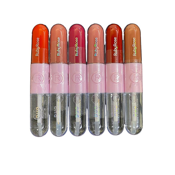 BATOM LIQUIDO E GLOSS MOOD RUBY ROSE