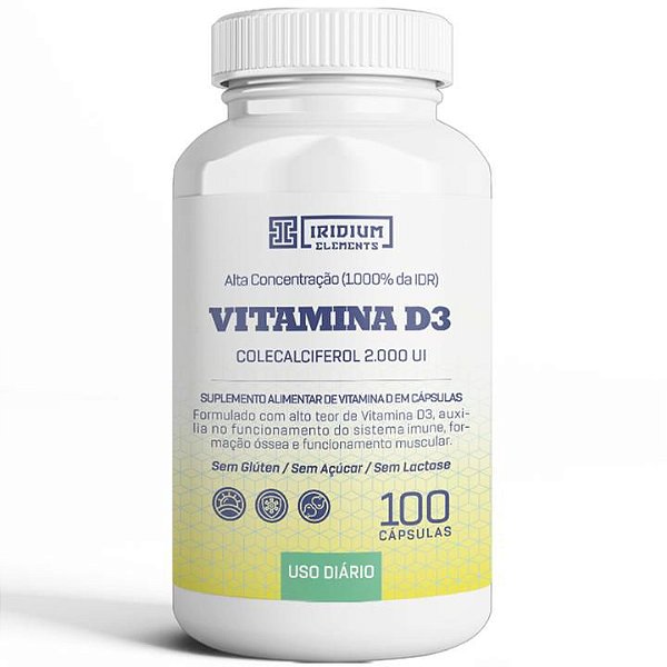 Iridium - Vitamina D3 2.000 UI - 100 caps