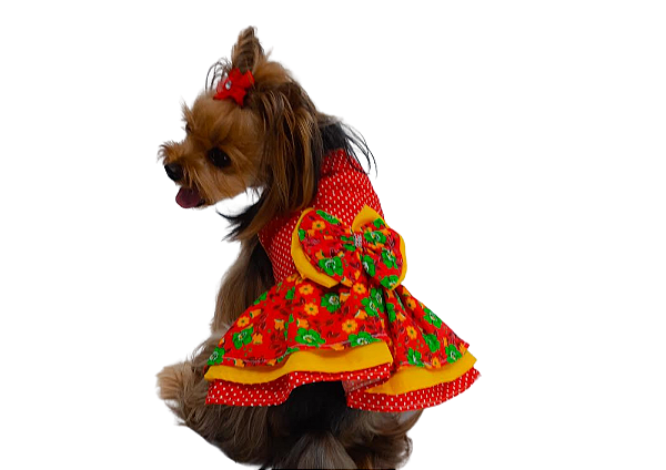 Vestido para Cachorro Festa Junina Poazinho Gaby Moda Pet - Gaby Moda Pet
