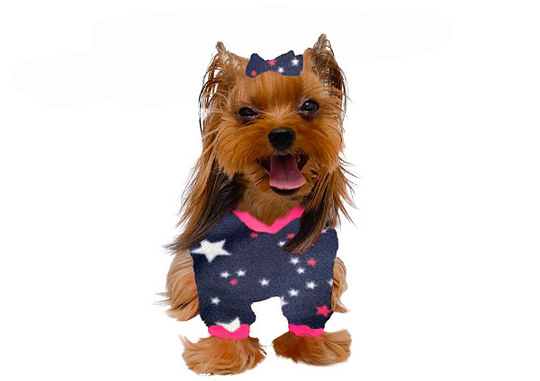 Roupa para Cachorro Cães Inverno Blusão Soft  Capuz Estrela