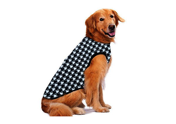 Roupa para Cachorro Cães Inverno Soft Xadrez Preto Tamanho Especial