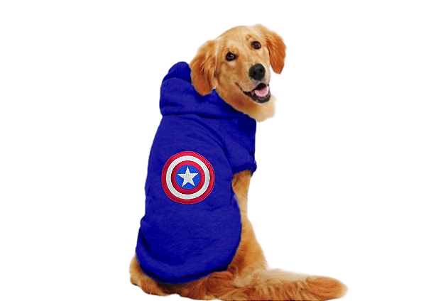 Blusão Moletom com Capuz para Cachorro Personagem Azul Royal Gaby Moda Pet