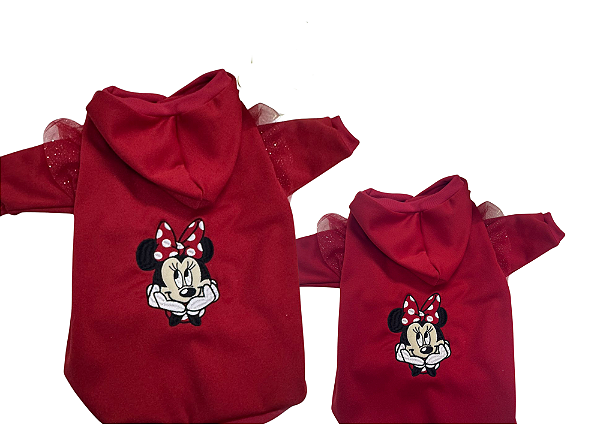 Blusão Moletom com Capuz para Cachorro Personagem Vermelho Gaby Moda Pet