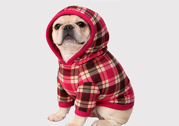 Blusão Soft com Capuz para Cães Rosa Gaby Moda Pet