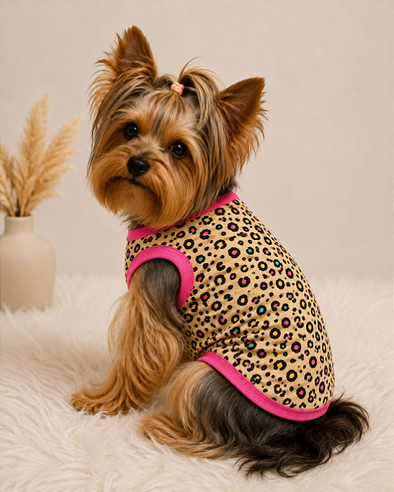 T SHIRT PET REGATINHA OUTONO ANIMAL PRINT