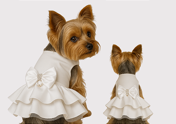 Vestido Pet Personalizada Daminha  Gaby Moda Pet