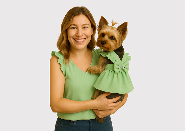 Camisa Alfaiataria Colors Candy Verde Tal Mãe Gaby Moda Pet