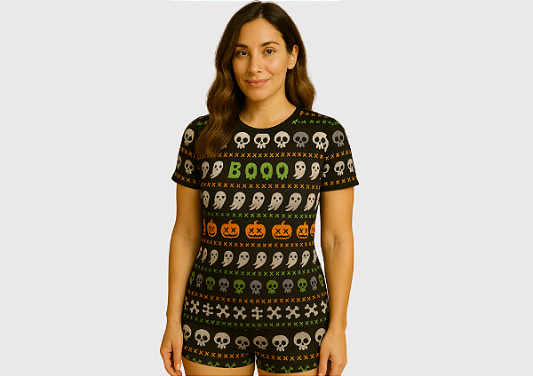 Pijama Feminino Halloween Gaby Moda Pet