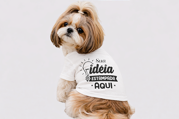 Roupa Pet Personalizada com Nome, Foto ou Frase | Camiseta para Cachorro Sob Medida