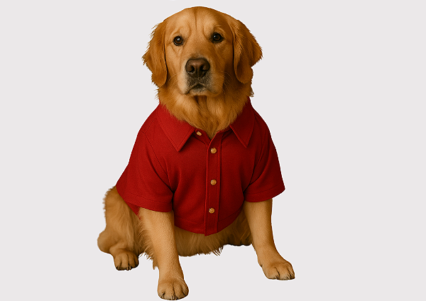 Camisa Roupa Pet para Cachorro Natal Golden Retrivier Gaby Moda Pet
