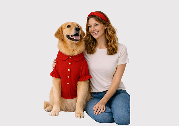 Camisa Roupa Pet para Cachorro Feminina Golden Retrivier Gaby Moda Pet