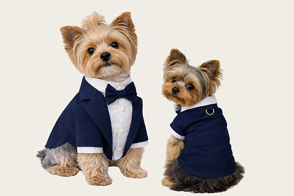 ROUPA TERNO PET PERSONALIZADA FESTA CASAMENTO AZUL MARINHO MACHO