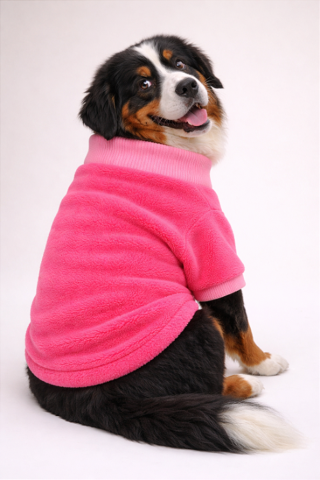 Suéter Pet Pijama Fleece Pink Porte Grande Gaby Moda Pet
