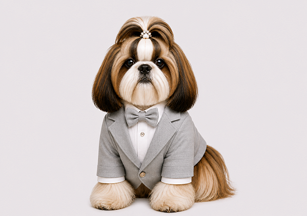 ROUPA TERNO PET PERSONALIZADA FESTA CASAMENTO MACHO CINZA CLARO