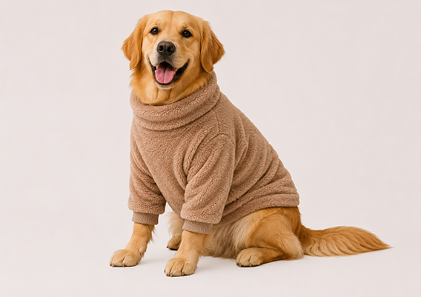 Roupa Fleece Nude Premium para Cães de Grande Porte Golden Retrivier