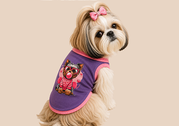 Roupa para cachorro Roxa – Moletom para Cachorro Porte Pequeno