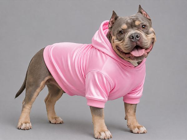 Moletom Pet Rosa Chiclete para Cães Médios e Grandes – 100% Poliéster Flanelado, Alta Durabilidade