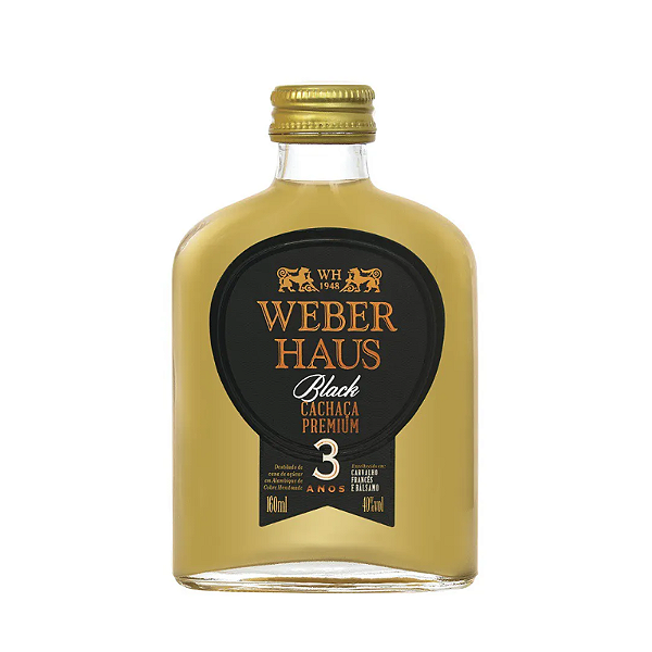 Cachaça Weber Haus Premium Black 3 Anos 160ml