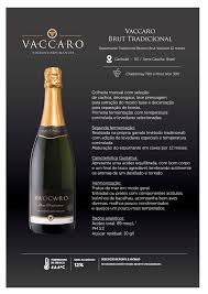 Espumante Vaccaro Brut Tradicional 12 Meses