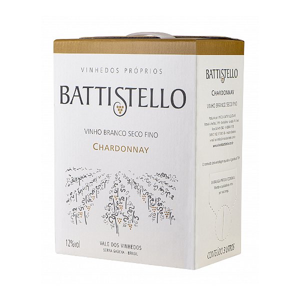 Vinho Battistello Chardonnay Bag in Box 3 Litros