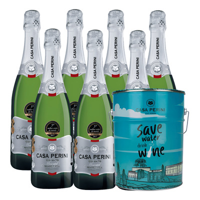 Espumante Kit Balde Casa Perini Moscatel c/7un
