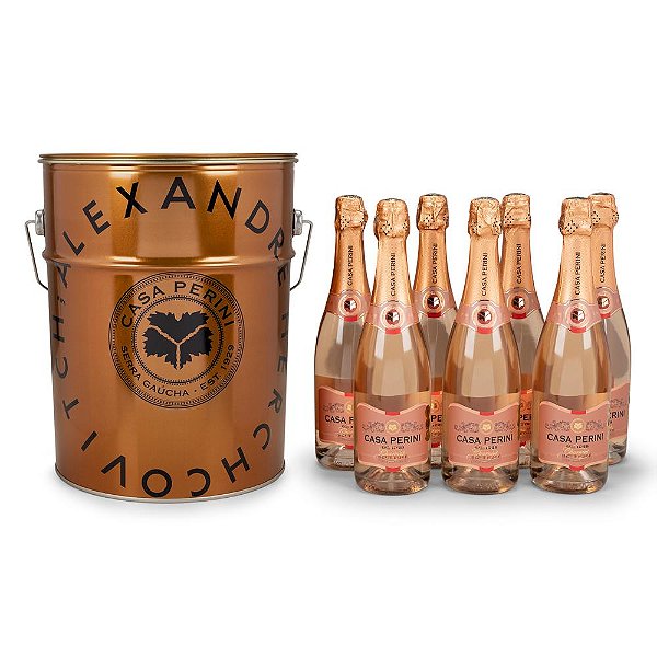 Espumante Kit Balde Casa Perini Brut Rosé c/7un