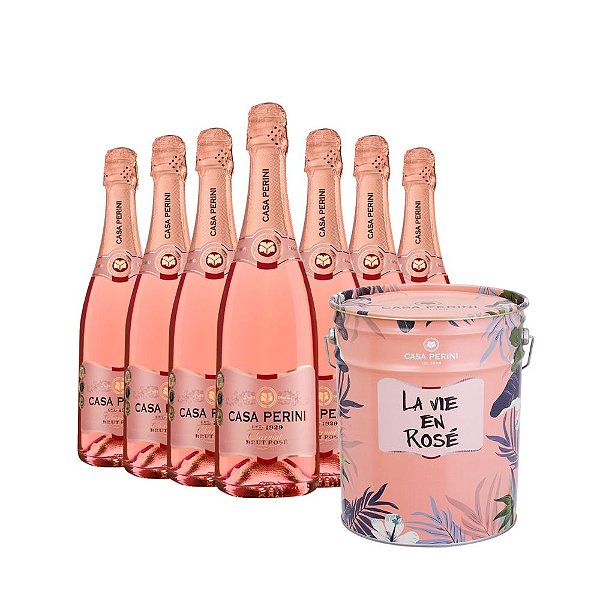Espumante Kit Balde Casa Perini Brut Rosé c/7un