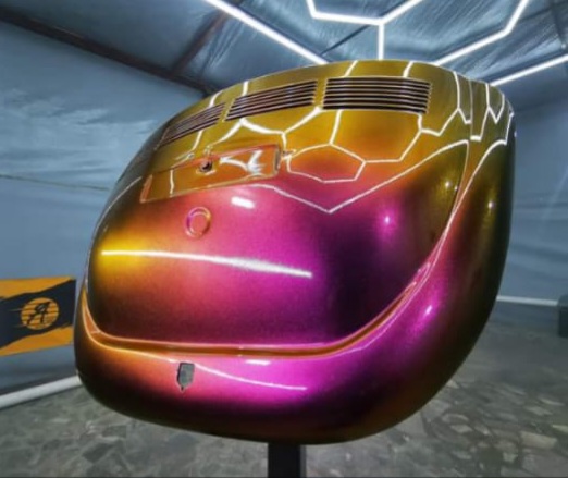 Tinta Camaleão Poliéster Vermelho/Laranja/Amarelo