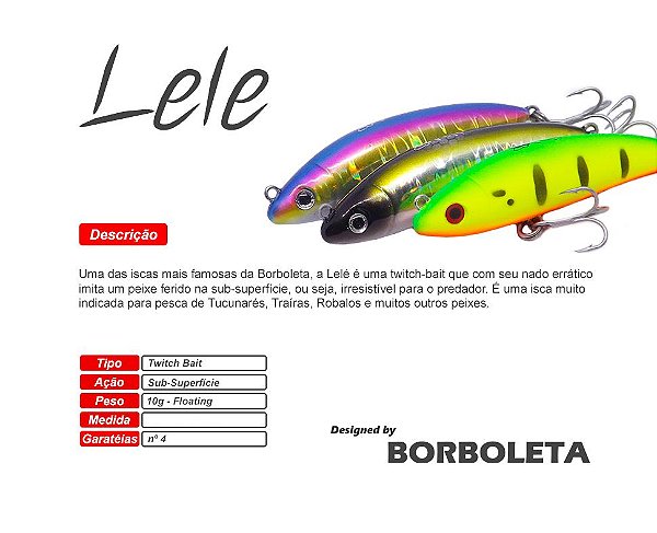 Isca Artificial Tan Tan - Borboleta 13g - 9,5cm COR OH