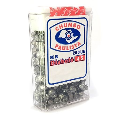 Chumbinho de Pressão - Chumbo Paulista Diabolô Cal. 4.5 c/ 200 chumbinhos
