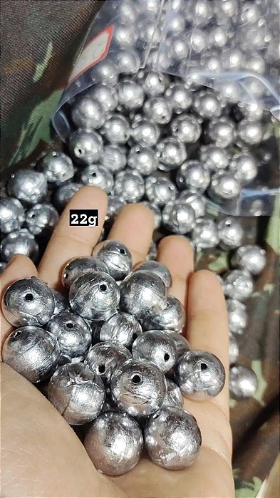 Chumbada redonda (Bola) 25g  - kit 0,500kg